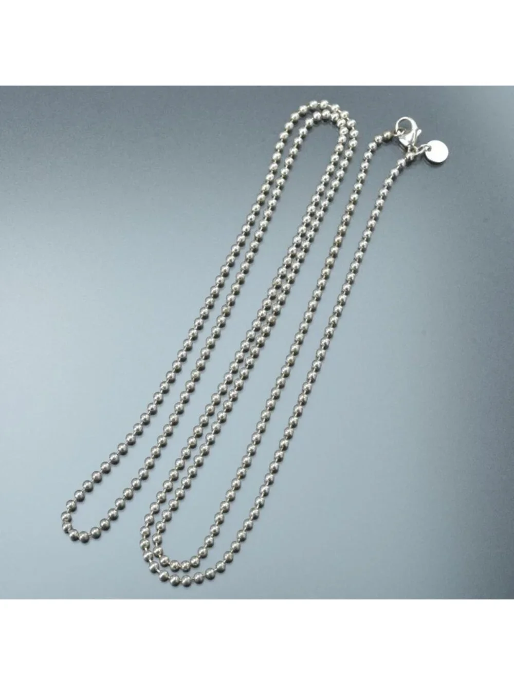 Tiffany & Co Polished Ball Chain Necklace 86 Long